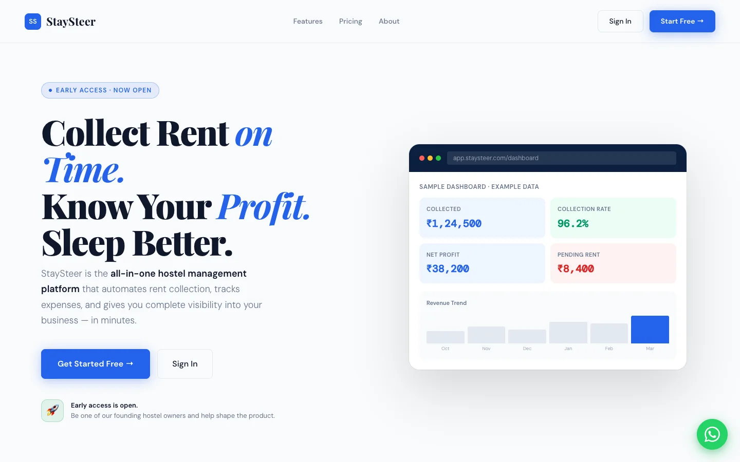 StaySteer marketing website